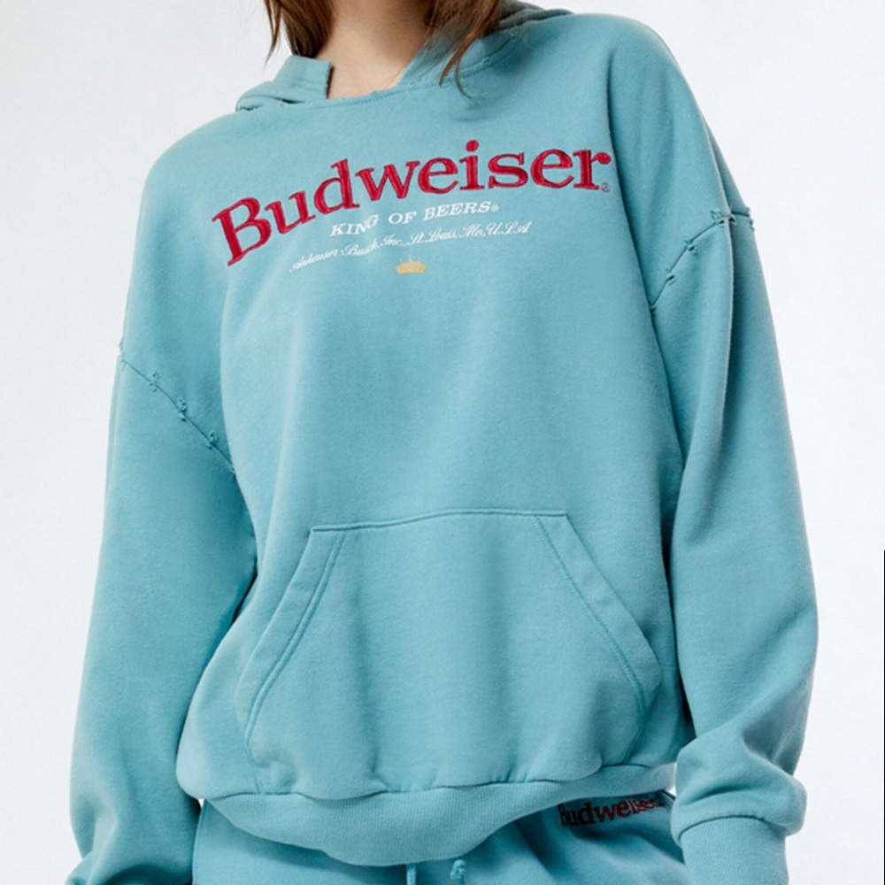 PacSun Teal Budweiser Hoodie